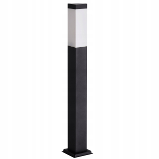Záhradná lampa, štvorcový stĺp, čierna E27 45cm LED