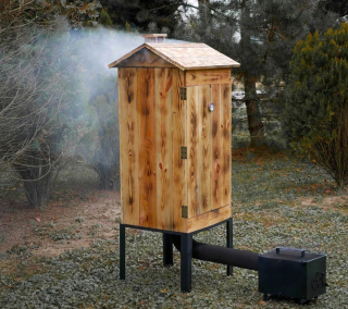 ZÁHRADNÁ UDIARNA domáca eko drevená 100x60x50