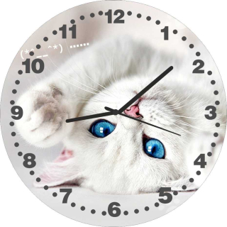 Detské hodiny do izby - Nástenné hodiny pre deti Cat Cat !!!
