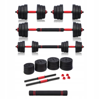 Sada pevných činiek 40 kg, 2x20 kg nastaviteľné