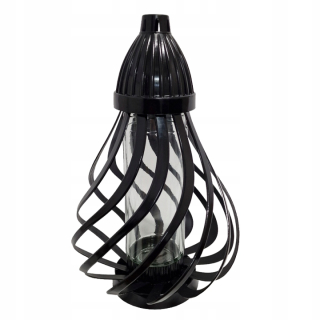 Sklenený lampáš v plastovom púzdre 36 cm