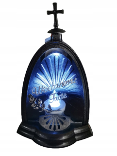 Krásny lampáš v tvare kaplnky s LED vložkou