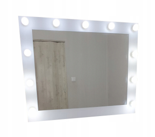 JH Makeup zrkadlová stena obdĺžnikový drevený rám 100 x 80 mm