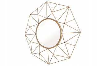 Diamantové zrkadlo 80 cm mosadz 43067