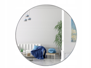 KD Design nástenné zrkadlo kruhový kovový rám 700 x 700 mm