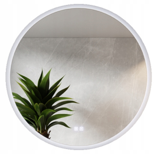Okrúhle LED zrkadlo 3v1 v troch farbách s vyhrievacou rohožou 90 cm