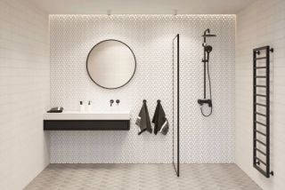 Okrúhle čierne zrkadlo LOFT priemer 120 cm v čiernom ráme MADE IN POLAND