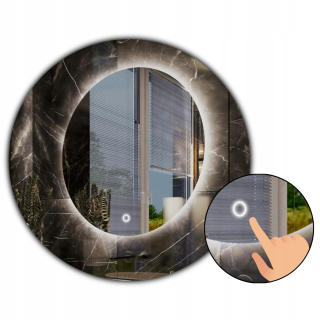 Okrúhle LED Kúpeľňové Zrkadlo s Dotykovým Vypínačom a Podsvietením FI 60CM IP65