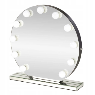 Osvetlené stolové zrkadlo 70 cm Glamour okrúhle Moderné Halmar TORANO