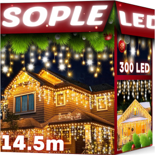 Svetelná clona Focla cencúľ 201 - 300 svetiel