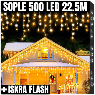Svetelná clona Molde cencúle 301 - 500 svetiel