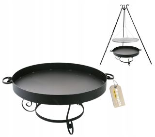 ZÁHRADNÉ OHNISKO 60 CM TEPLOTNÁ GRILOVACIA MISKA KOVANÁ KOV.