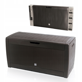 Plastový záhradný box, 310 l, hnedý