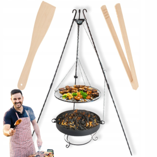 ZÁHRADNÝ GRIL STOJÍK + ROŠT + OHNISKO 60 CM