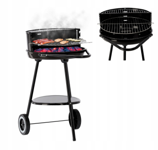 ZÁHRADNÝ GRIL NA UHLIE S BBQ KOLIESKAMI