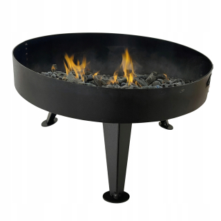 ZÁHRADNÉ OHNISKO, žiaruvzdorné, 40 CM. NA CAMPFIRE GRIL KOTLÍKY ČIERNA PL