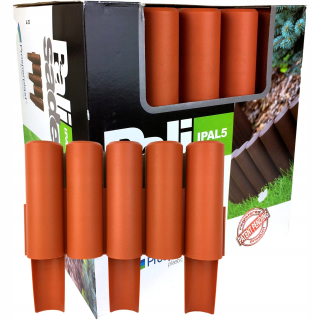 Plastová záhradná obruba Prosperplast 270 cm x 24 cm oranžová