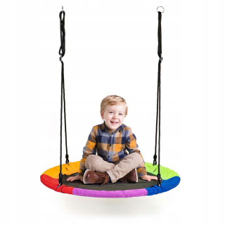 Záhradná hojdačka Bocianie hniezdo 100 cm pre deti Multicolor