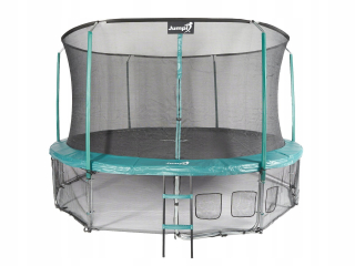 Záhradná trampolína 435cm/14FT Maxy Comfort zelená s vnútornou sieťkou