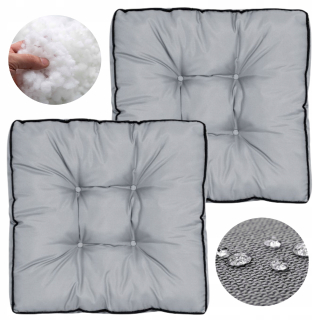 Záhradný vankúš 50x50 cm na záhradnú stoličku Waterproof High Side Grey