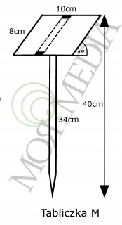 Samostatne stojaca plaketa biela 100 x 40 cm 10 ks.