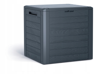 Plastový záhradný box, 140 l, sivý