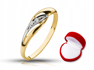 Zásnubný prsteň s 0,025ct Si/G diamantom