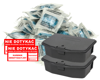 Ratimor jed na myši a potkany 1 kg + podávač