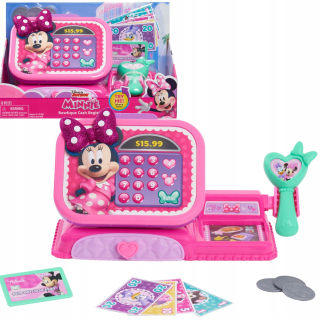 Minnie Mouse - detská moderná fiškálna pokladňa s peniazmi