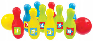 Detská hra bowling s dvomi guľami
