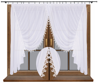 Závesy záclony pripravené s vodným závojom 400x150