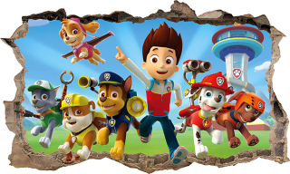 Nálepka plagát Paw Patrol 3d xxl + zadarmo