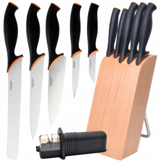 Fiskars set 5 nožov blok 857197 + 2in1 orezávač