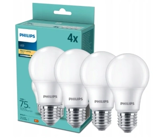 LED žiarovka PHILIPS E27 10W = 75W 1055lm 2700K TEPLÉ FARBY PREMIUM 4 ks