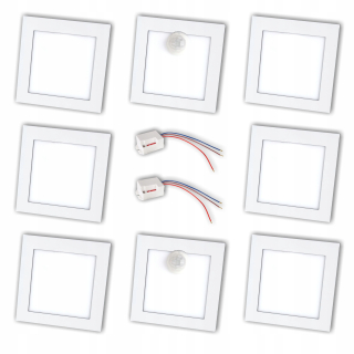 SET 6X Schodisko Q1 White 2x Sensor 230V