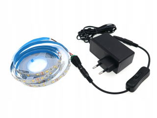 LED pásik 300 set 5m biely studený + prepínač