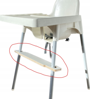 Opierka nôh na stoličku IKEA Antilop - biela