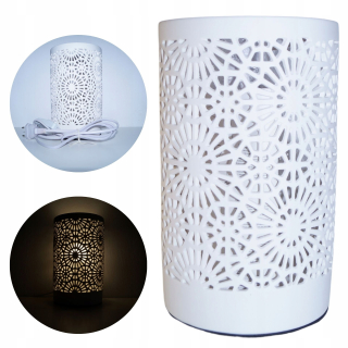 Lampa nočná lampa, biela KERAMIKA, OTEVRENÁ, 20 cm