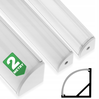Profil pre 2M uhlovú rohovú rohovú pásku + lampa