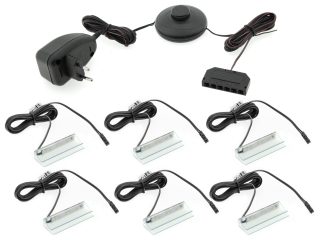 KPLE KPL.6X LED PVC CLIP pre sklenenú policu +napájanie