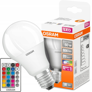 LED žiarovka A60 E27 9W = 60 W Pilot OSRAM Star RGBW
