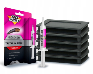 Súprava proti švehliam: 4Roach Gel 10 g a 5 nástrahových staníc