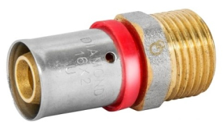 Lisovací DG PEX prechod na závit 25 x 3/4" vonkajší