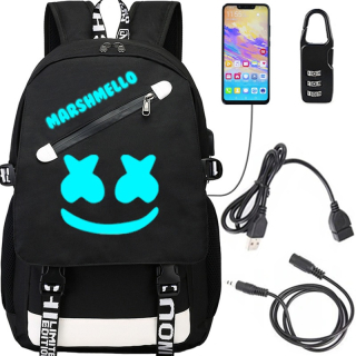Školský batoh reflexný MARSHMELLO USB