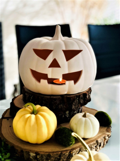 Lampión Halloween - keramické tekvicové lucerny Halloween