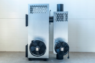 Dúchacia pec do dielne Koza, dúchadlo, ohrievač NG30kw + REKUPERÁTOR!