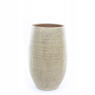 vysoký keramický obal, terakotový obal MADEIRA VASE 30/50 krém
