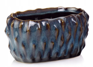 Obal 29 cm, keramika, odtiene hnedej a béžovej, odtiene modrej