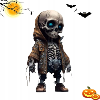 Kostra, lebka Halloween - Halloweenská maska čierna maska Maska na nosenie masky