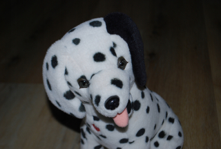 krásny plyšový maskot dalmatínskeho psa, 40 cm